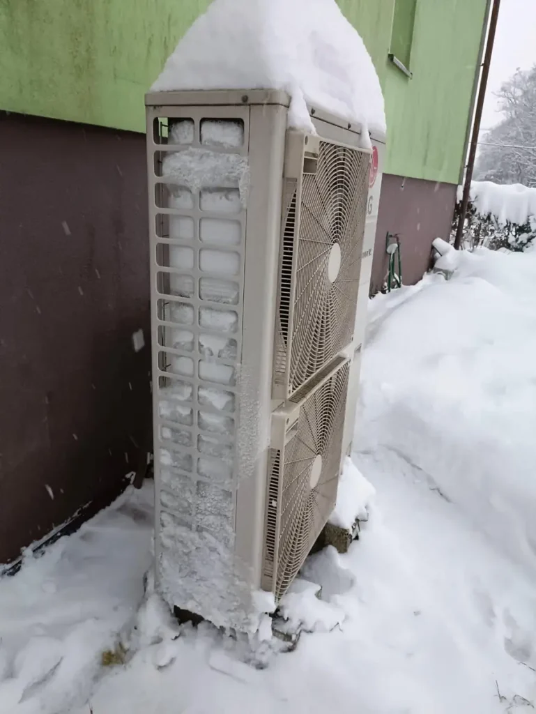 defrost nieprawidłowo oszroniony parownik